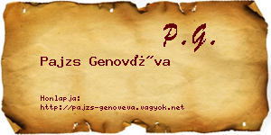 Pajzs Genovéva névjegykártya